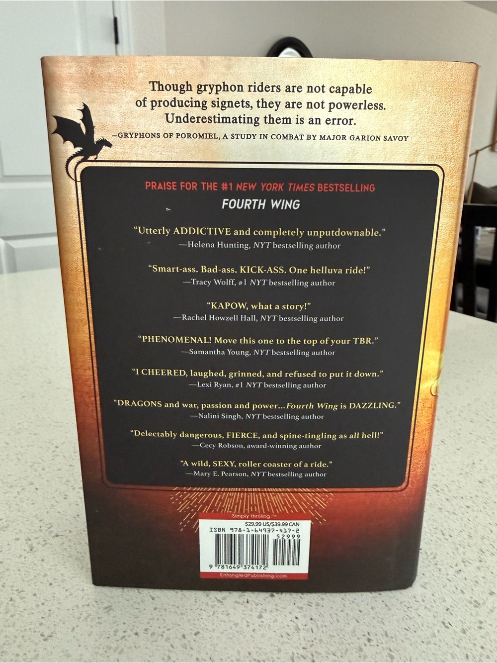 Iron Flame by Rebecca Yarros — Orange & Black Hardcover - Picture 2 of 4